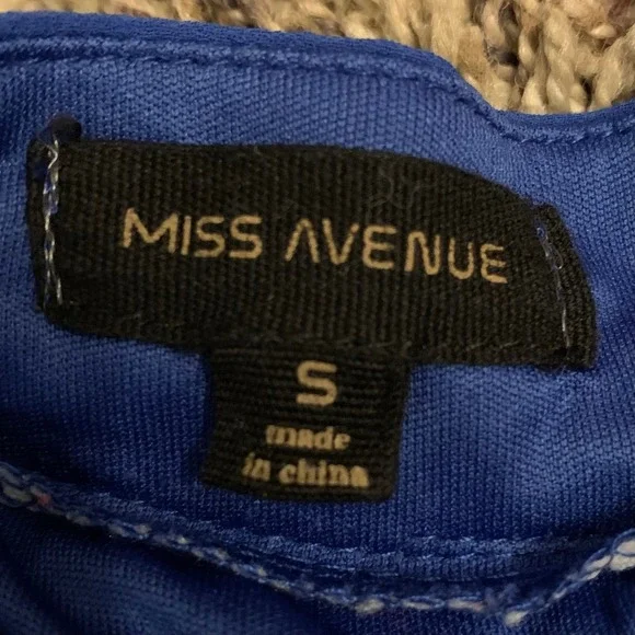 Miss Avenue Blue Maxi Dress Small Sleeveless V Neck Flowy Summer Cocktail - Picture 3 of 11